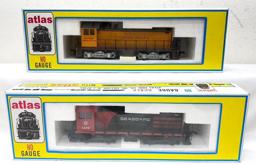 HO Gauge Atlas 8072 UP Alco S2 8076 Seaboard Air Line Alco S2 in boxes