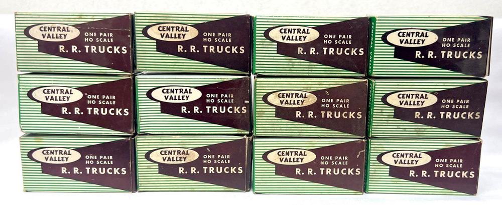HO Scale Central Valley T-39 T-52 T-53 T-56 R.R. Trucks NOS 12 pair box