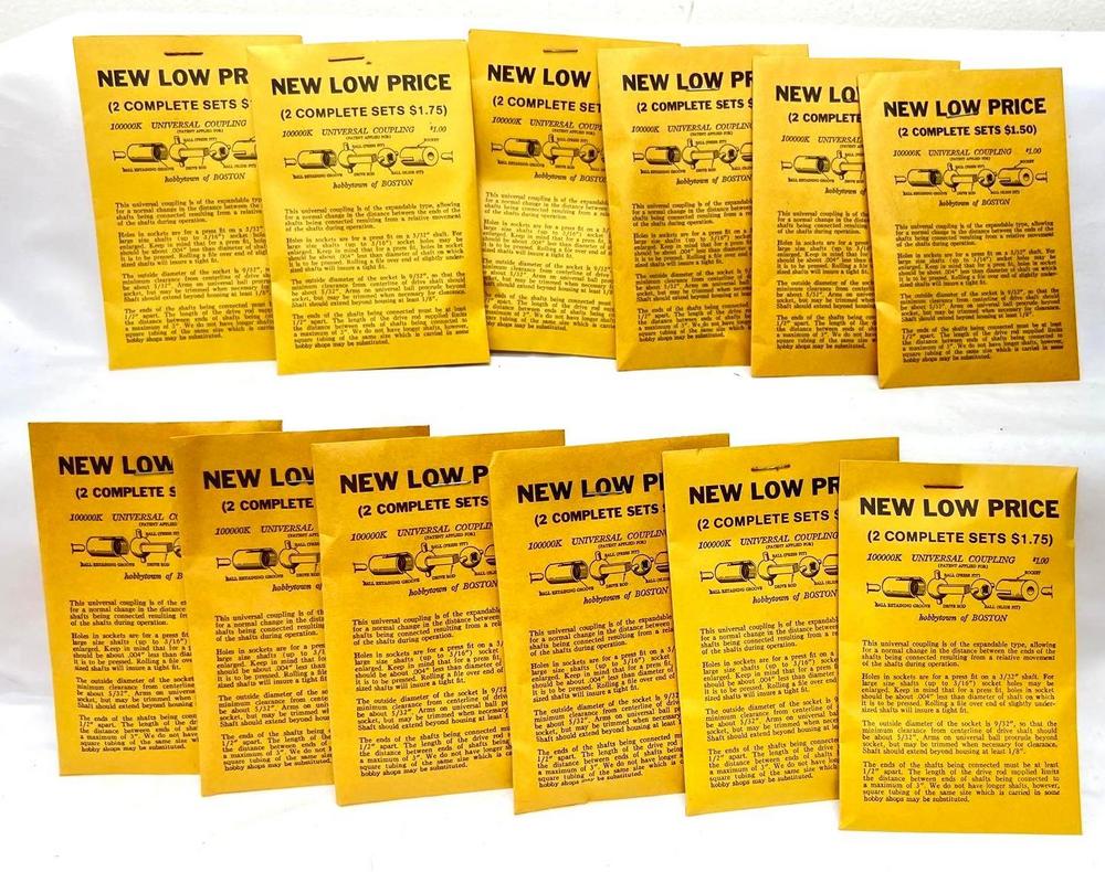 HO Gauge twelve sealed Hobbytown 100000K Universal Coupling NIP