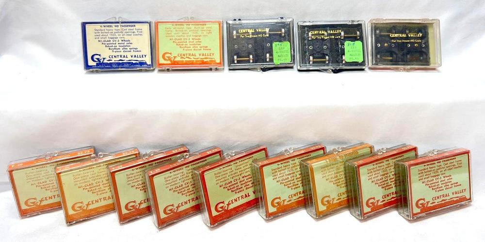 HO Gauge Fourteen pairs Central Valley 4-wheel pass trucks NIP
