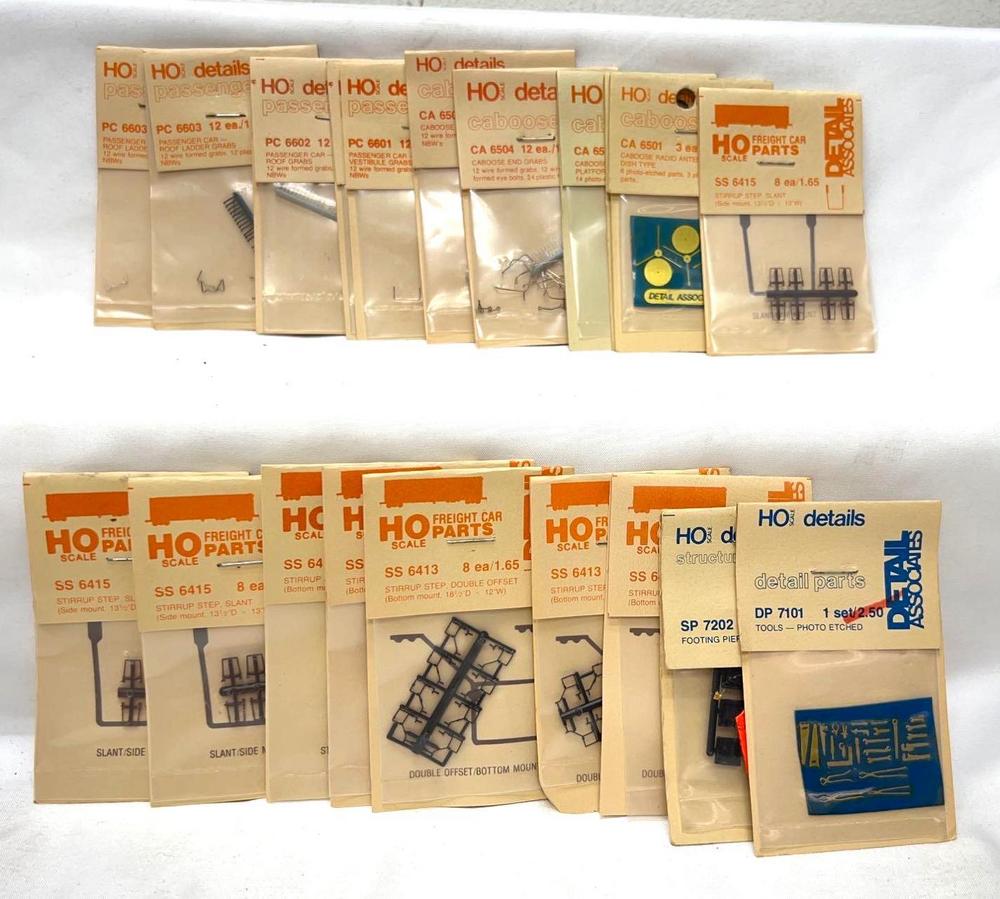 HO Scale Detail Associates trim and parts NIP