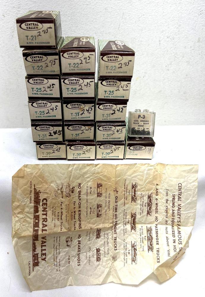 Seventeen Central Valley HO Scale passenger trucks