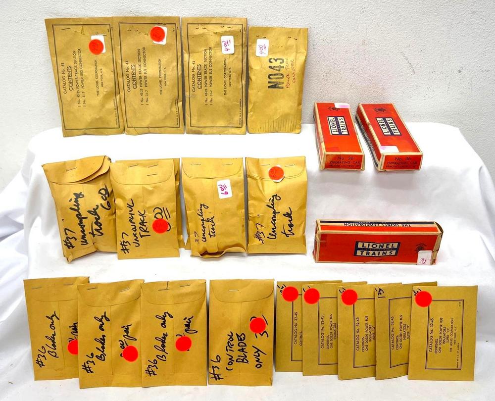 Postwar Lionel Super O 32-45 36 37 43 in packages