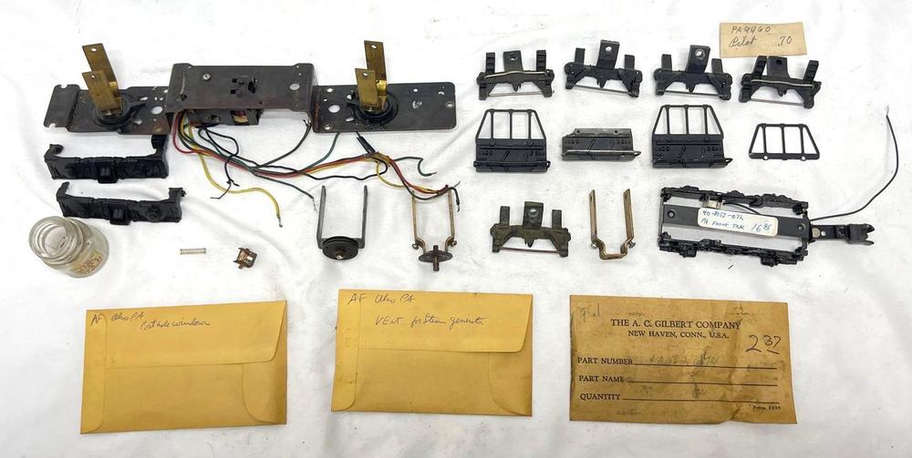 Postwar American Flyer S Gauge diesel chassis pilots etc.