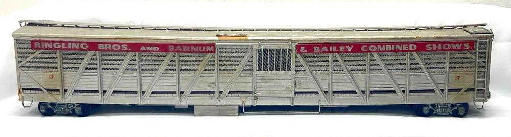 Kit built O Gauge Ringling Bros. and Barnum & Bailey No. 17 animal car