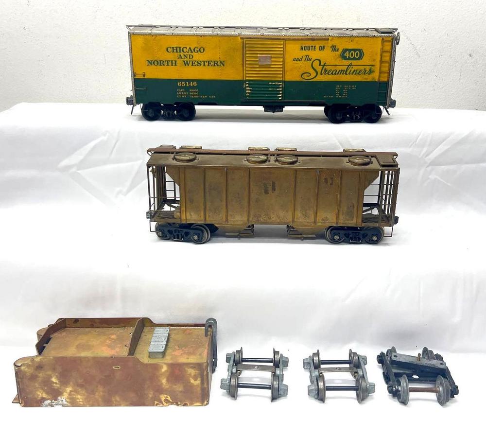 Brass O Scale covered hopper tender body kit built C&NW box car