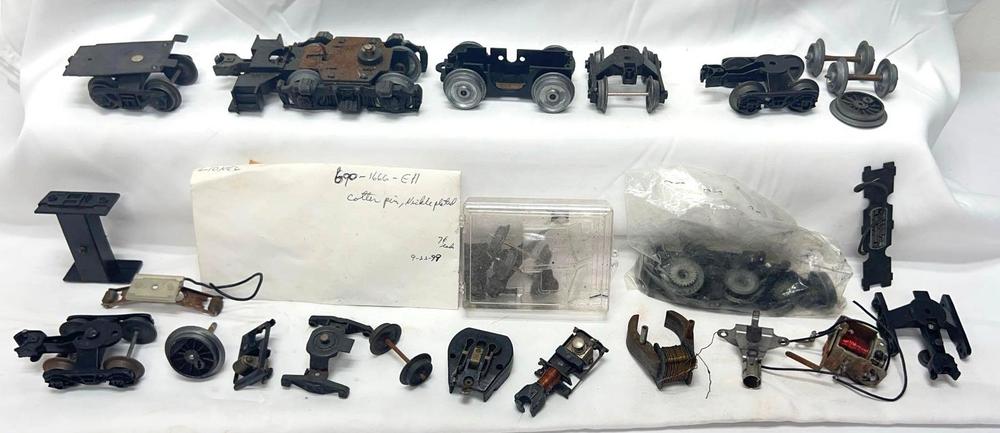Postwar Lionel O Gauge steam diesel truck assemblies wheels etc.