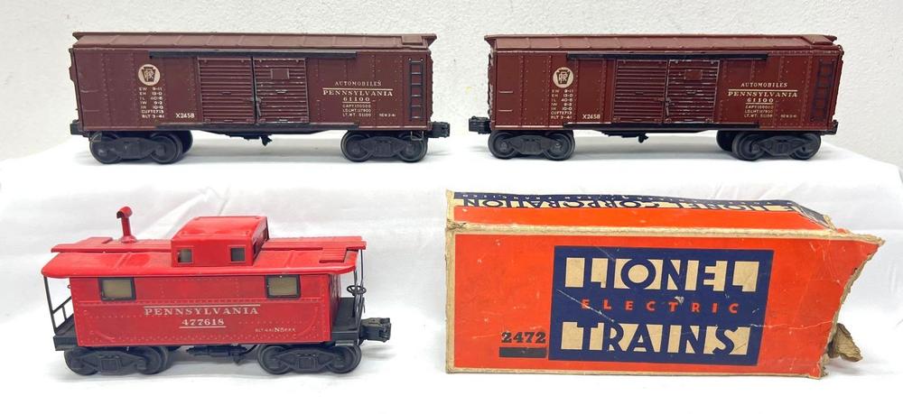 Postwar Lionel O Gauge X2458 2457 X2458 2472 freight trains