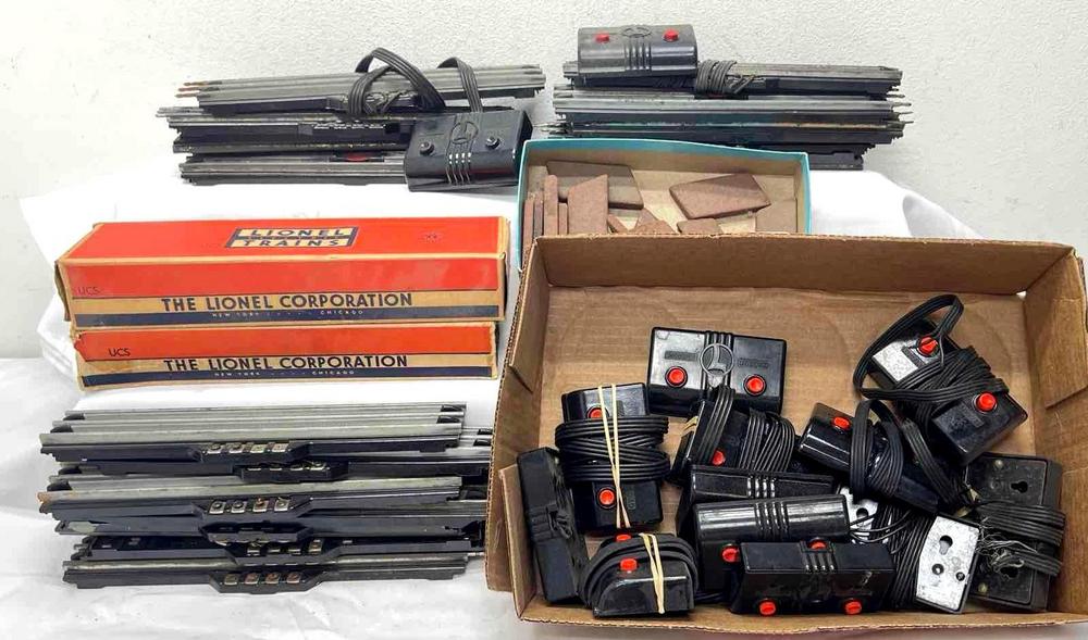 Postwar Lionel O Gauge Remote Control Track Sections and Controllers