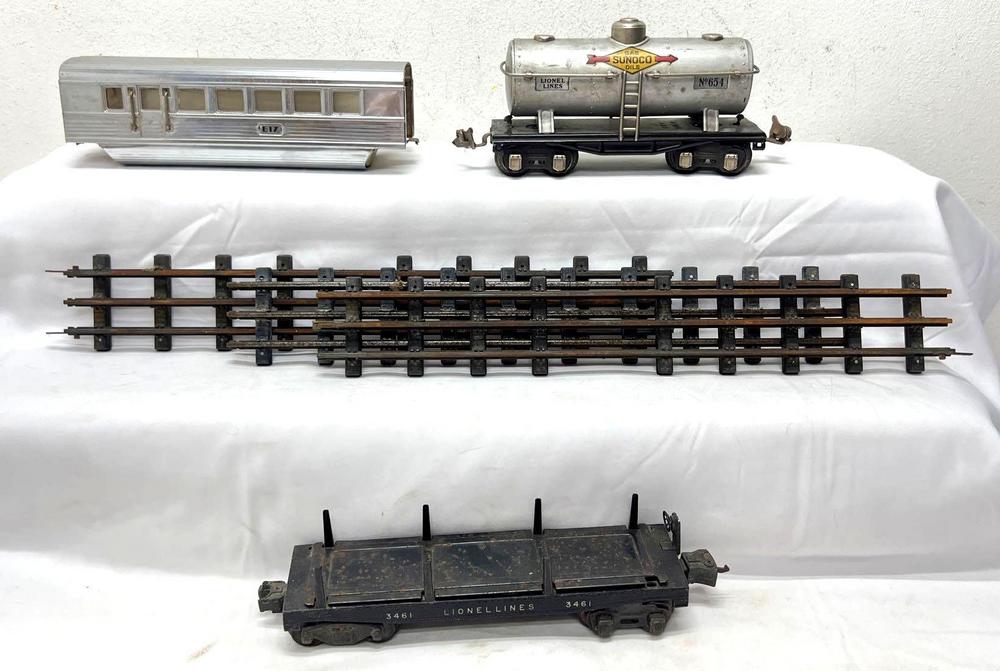 Prewar Lionel O Gauge 772 654 617 3461 w/hook and hood coupler/truck