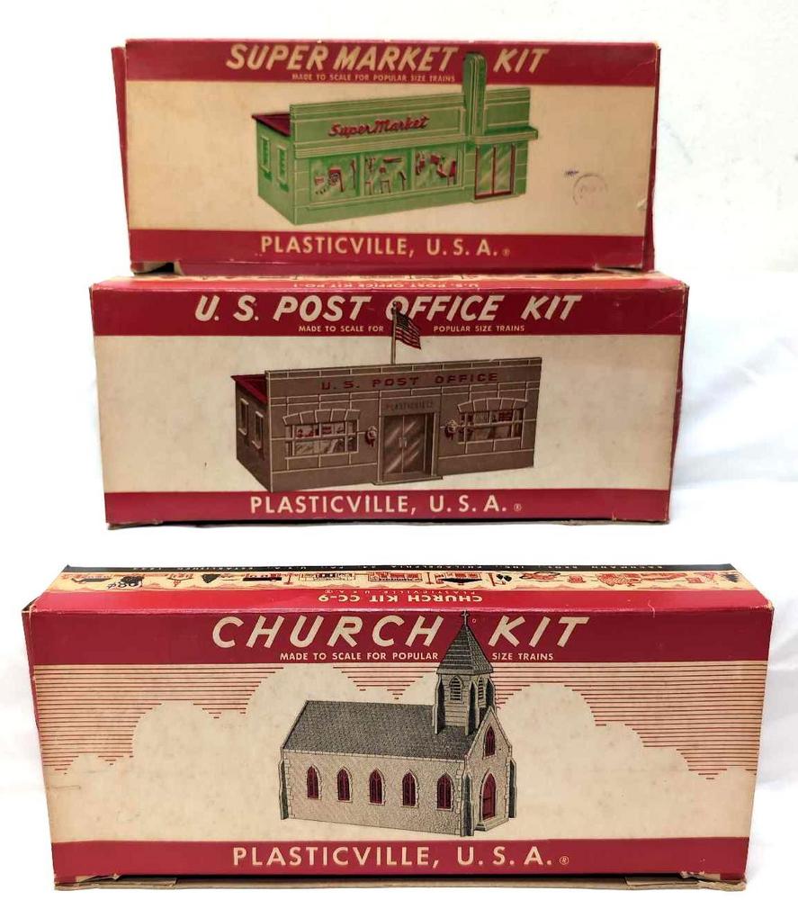 Plasticville PO-1 SM-7 CC-9 kits in original boxes