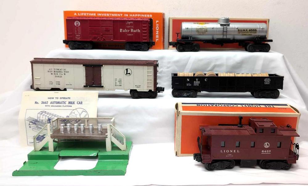 Postwar Lionel O Gauge 3662 6462 6555 6014 6457
