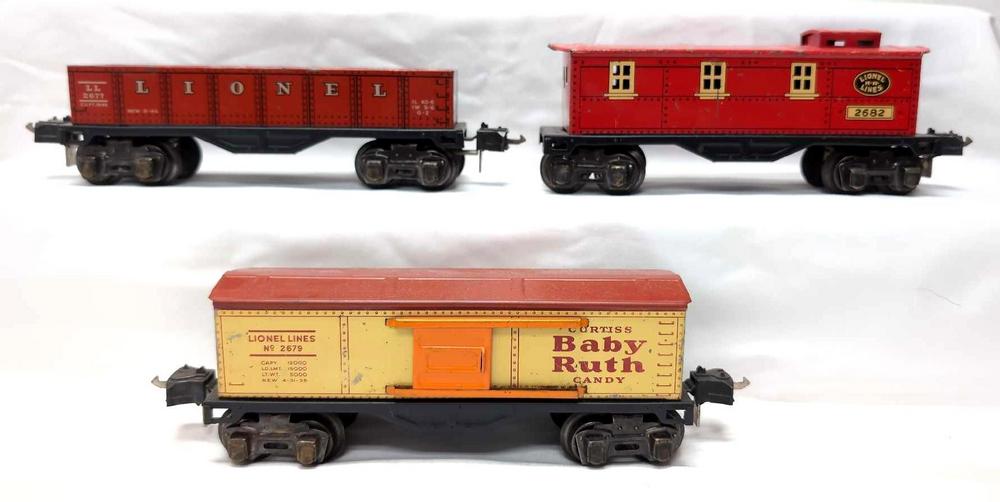 Prewar Lionel O Gauge 2677 2679 2682 freight