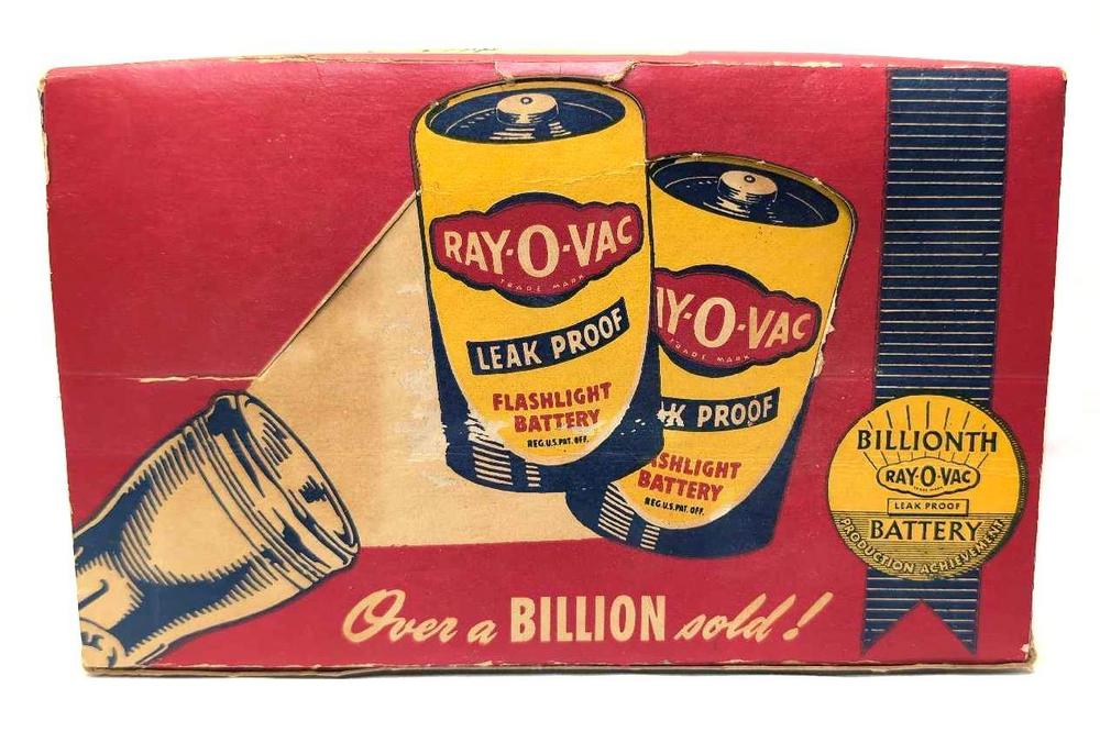 Ray-O-Vac battery counter top dealer pop-up display box