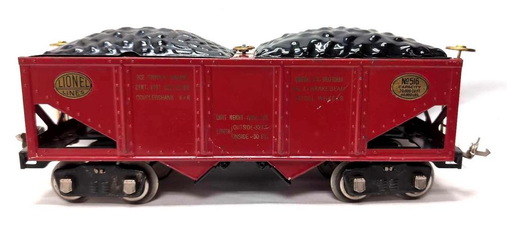 Prewar Lionel Std Gauge 516 Coal Train hopper w/markings