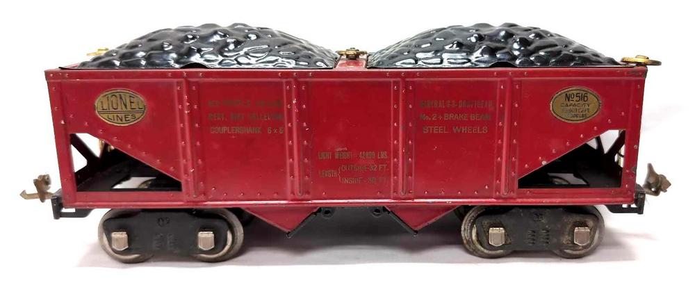 Prewar Lionel Std Gauge 516 Coal Train hopper w/markings