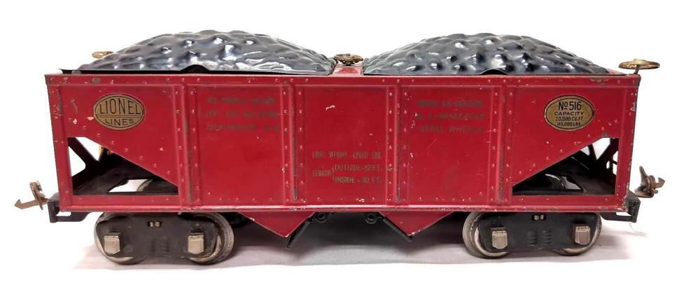 Prewar Lionel Std Gauge 516 Coal Train hopper w/markings