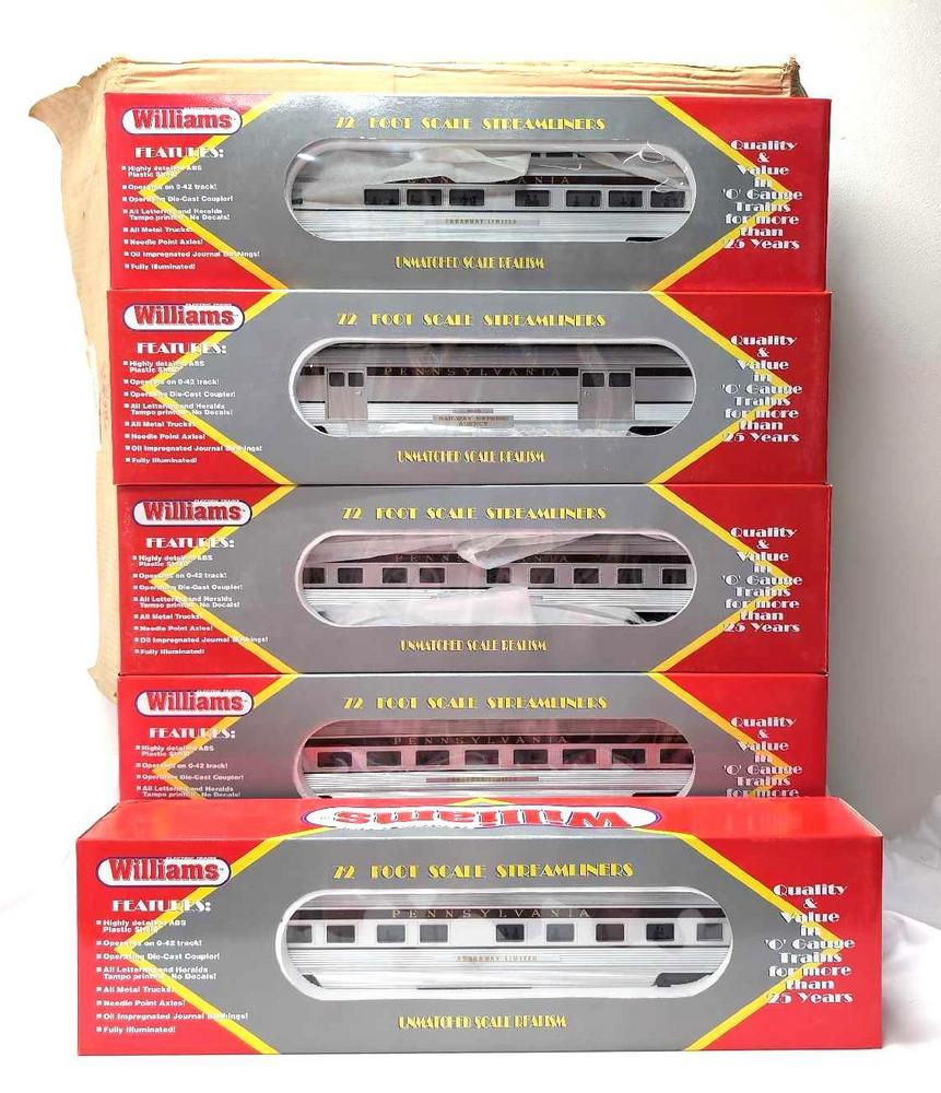 Williams STR206 PRR Silver 72' 5-car pass set in box