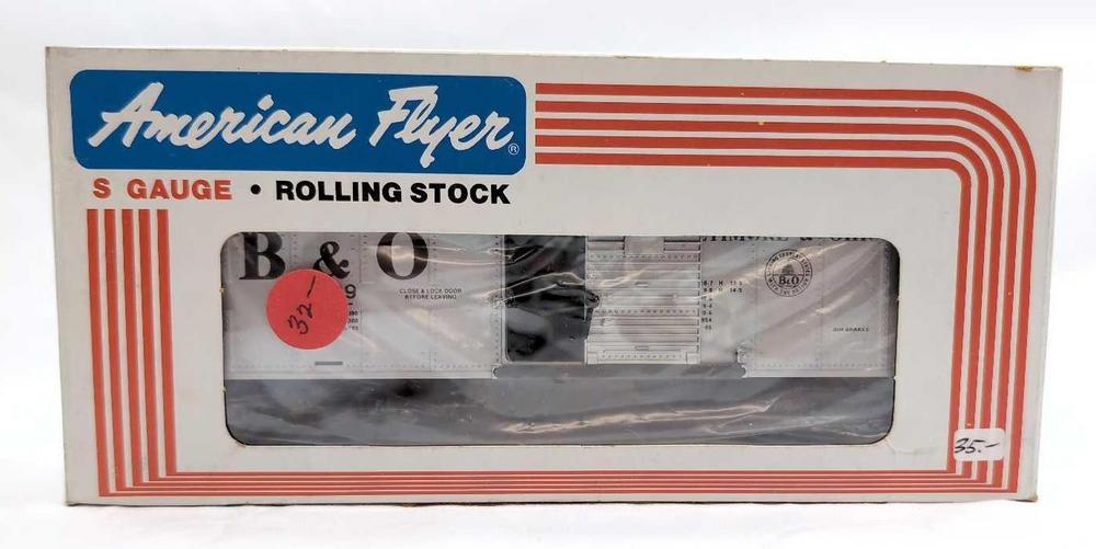 Modern American Flyer S Gauge 9709 B&O box car in box