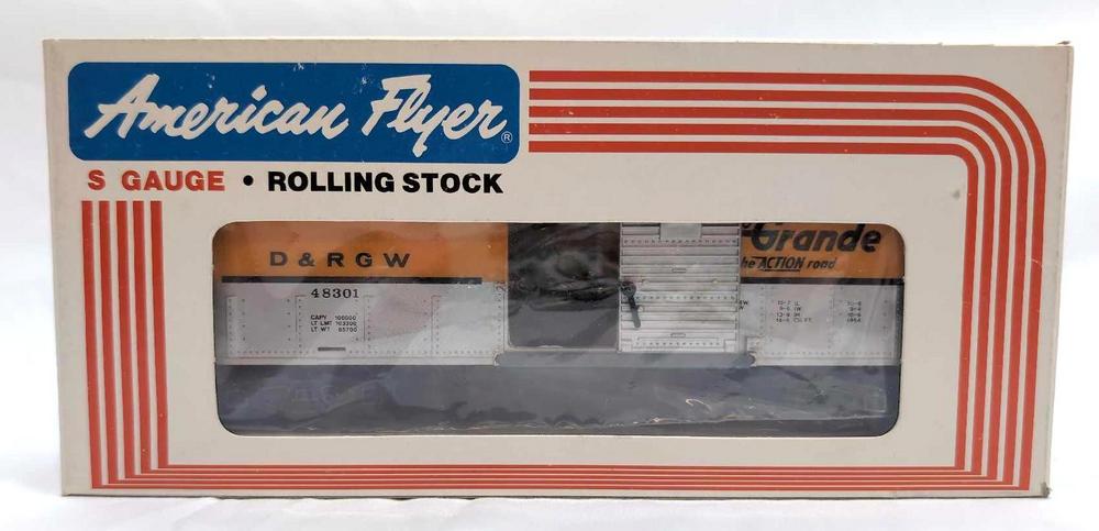 Modern American Flyer S Gauge 48301 Denver and Rio Grande box car in box
