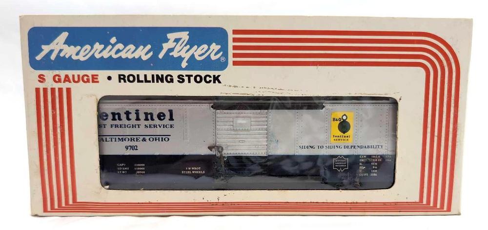 Modern American Flyer S Gauge 9702 B&O box car in box