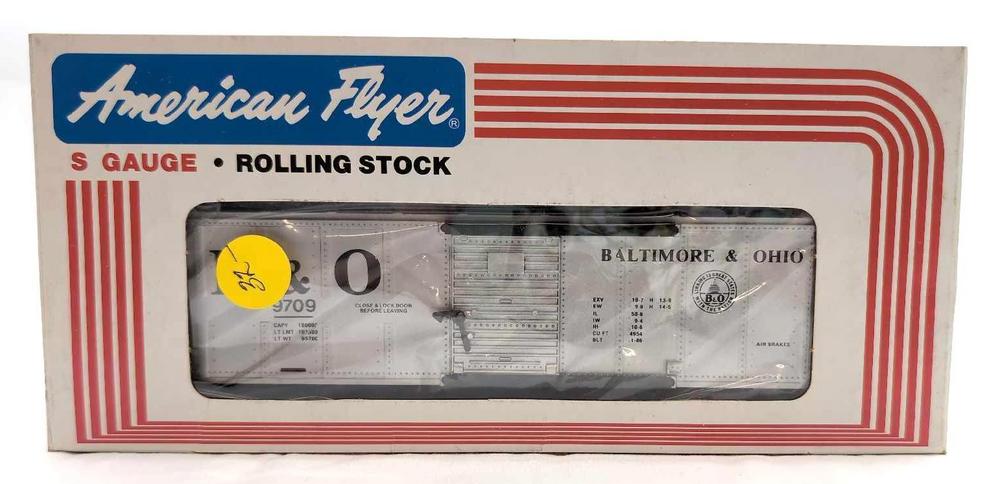 Modern American Flyer S Gauge 9709 B&O box car in box