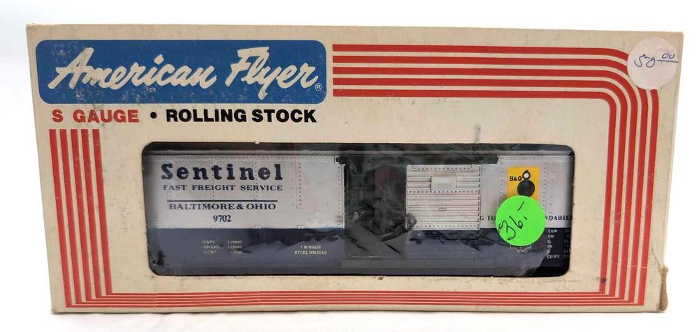 Modern American Flyer S Gauge 9702 B&O box car in box
