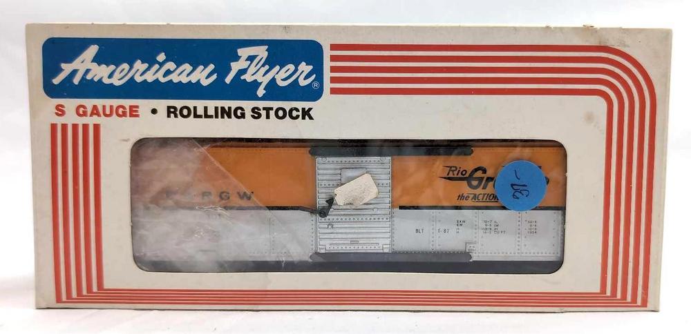 Modern American Flyer S Gauge 48301 Denver and Rio Grande box car in box