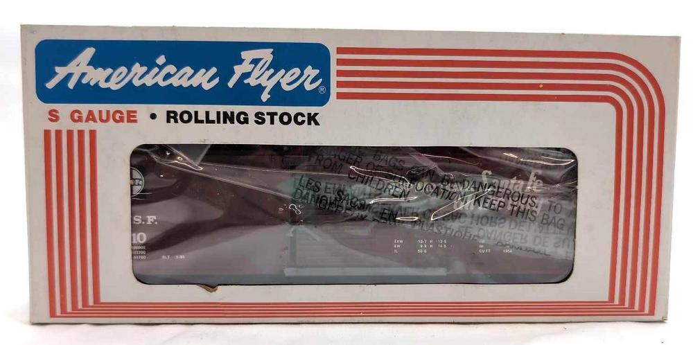 Modern American Flyer S Gauge 9710 ATSF box car in box
