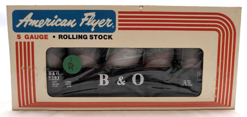 Modern American Flyer S Gauge 9301 B&O gondola in box