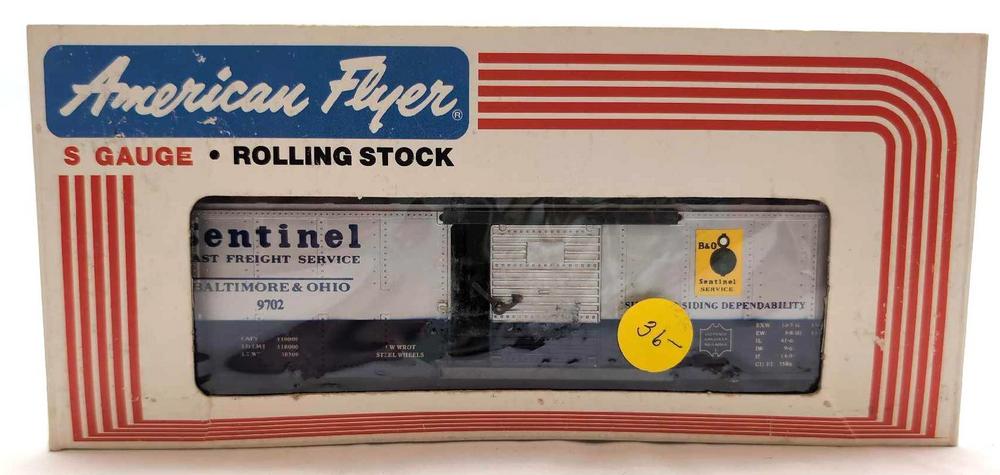 Modern American Flyer S Gauge 9702 B&O box car in box