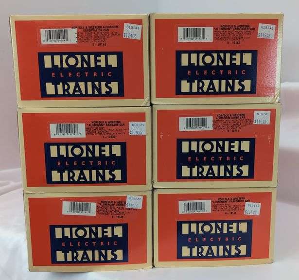 Modern Era Lionel O Gauge Norfolk & Western six car aluminum passenger set in box