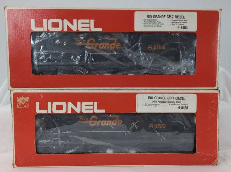 Modern Era Lionel O Gauge Rio Grande GP-7 Diesel power and dummy 8454 & 8455 Mint image