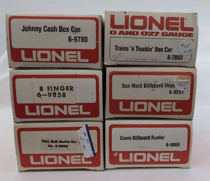 Modern Era Lionel O Gauge 7803, 9261, 9780, 9854, 9858, 9866 Mint