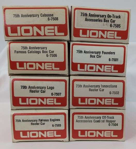 Modern Era Lionel O Gauge 75th Anniversary Train freight car set Mint in box