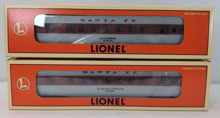 Modern Era Lionel O Gauge 6-11930 Warbonnet Santa Fe Passenger Cars NIB Mint