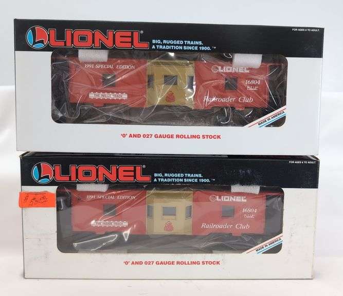 Modern Era Lionel O Gauge 6201, 16513, two 16804, 19246, 19509 in box Mint
