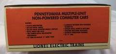Modern Era Lionel Pennsylvania Multiple-Unit Non-Powered Commuter Cars Set 18310 in box