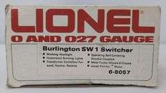 Modern Era Lionel O Gauge Burlington SW1 Switcher 8057 in box
