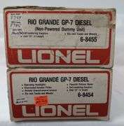 Modern Era Lionel O Gauge Rio Grande GP-7 Diesel power and dummy 8454 & 8455 Mint