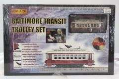 Modern Era Rail King O Gauge Baltimore Transit Trolley Set 30-4027-0 Mint