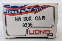 Modern Era Lionel O Gauge NW Box Car 9205 TMI 3-28-79 Mint