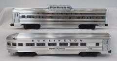 Modern Era Lionel O Gauge No. 9577 Burlington six aluminum passenger car set in box
