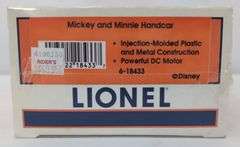 Modern Era Lionel O Gauge Mickey and Minnie Handcar 6-18433 Mint