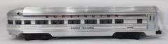Six Lionel O Gauge Illuminated Burlington Aluminum Passenger Cars unrun in box