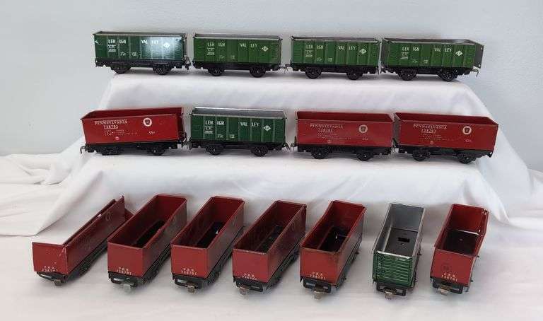 Lot of 15 Marx O Gauge high side gondolas 28500 Lehigh Valley 738701 PRR