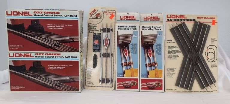 Modern Era Lionel 027 Gauge Train Track Lot - Switches, Crossing, and Remote Control Operating Track image