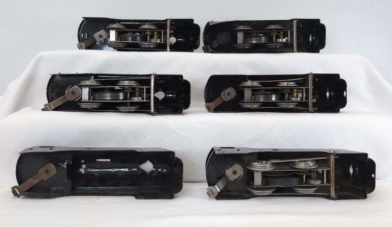 Marx O Gauge key wind Commodore Vanderbilt style locos, lot of six