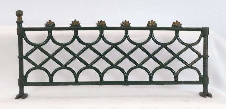 Early Prewar Standard Gauge Cast Iron Toy Train Layout Fence and Gate Sections