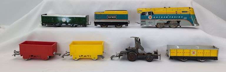 Hafner O Gauge Wind-Up 115041 streamline steam loco 78100 tender 91746 gondola more